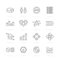 infographic element vector line icons