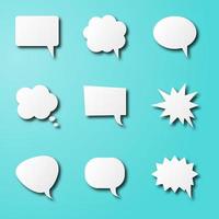 speech bubbles paper art vector