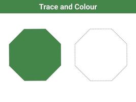 Trace and Color Octagon Free Vector