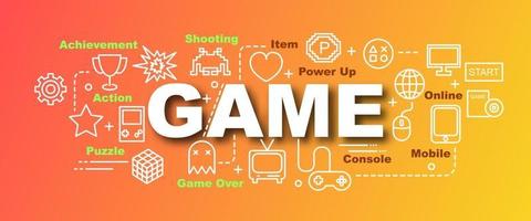 game vector trendy banner