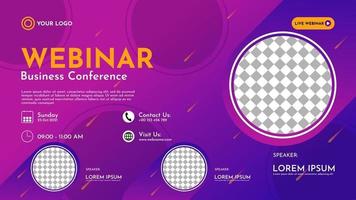 Abstract background banner webinar template
