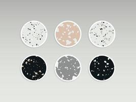 Terrazzo abstract icon set vector