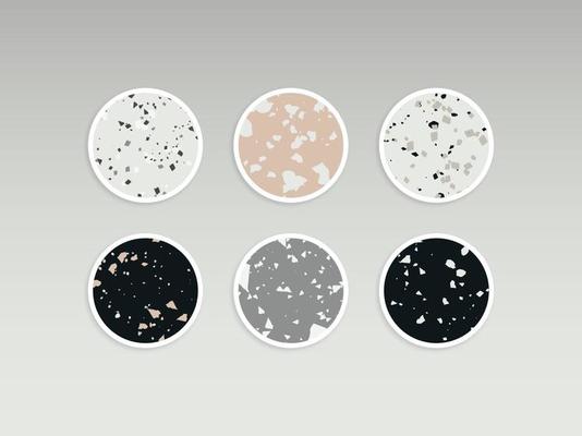 Terrazzo abstract icon set
