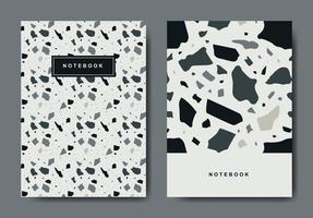 terrazo plantillas de portada abstracta. diseños abstractos universales. aplicable para cuadernos, planificadores, folletos, libros, catálogos vector