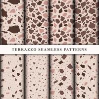 Set of terrazzo patterns vector