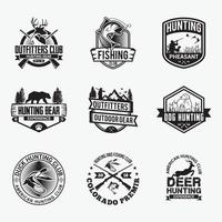 Hunting Badges. Logos vector design templates