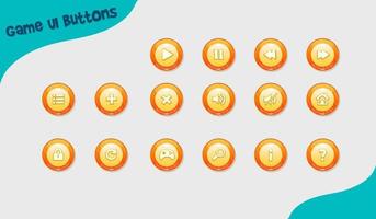 User Interface Button Design Set, Game Design Buttons vector