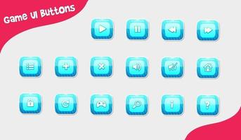 Game Design Button Set vector