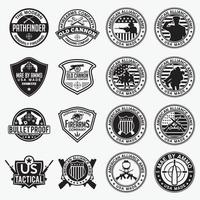 Firearms Badges and Logos, vector design templates