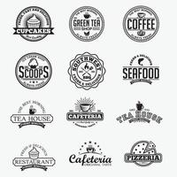 restaurantes vintage insignias y logotipos plantillas de diseño vectorial vector