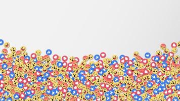 Social network reactions icon background, vector illustration