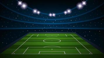 Empty football field arena stadium, vector illustration