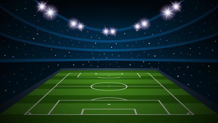 Empty Football Field Arena Stadium Vector Illustration Vector Art At Vecteezy