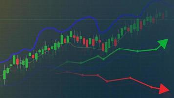 Mercado de valores o gráfico y gráfico de comercio de divisas, diseño de fondo del concepto de inversión financiera y de mercado, ilustración vectorial vector