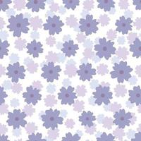 Floral pattern. Pretty flowers on white background vector