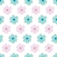 Floral pattern. Pretty flowers on white background vector