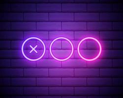 cross mark in neon style vector