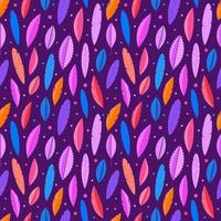 Seamless pattern of color leaves. Vector background