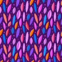 Seamless pattern of color leaves. Vector background