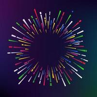 Abstract color firework on dark background. Vector frame for a text