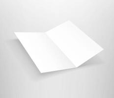 Blank paper booklet on a table. Template for design. Vector mockup