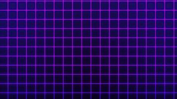 Modèle de grille violet style rétro 1980 se déplaçant sur fond d'étoile