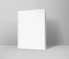 Front of the paper book realistic vector illustration. Template for design. Vector mockup