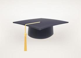 Graduation cap 3d style vector illustration