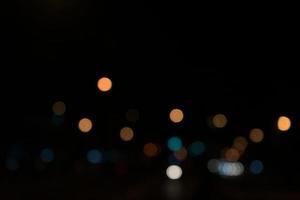 City night light bokeh vintage style photo