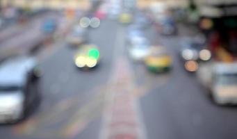 Bokeh traffic cityscape photo