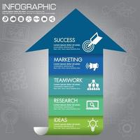 Info graphics step by step. Abstract business concept house in the form of arrow with 5 steps, options, parts, processes. Vector template for presentation and training.