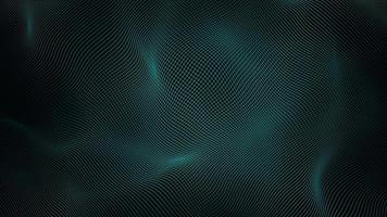 Abstract Green Digital Mesh Shape Fx Over Black Background Loop video