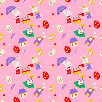 Seamless easter Pattern Vector