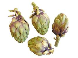 Artichokes isolated on a white background photo