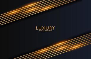 Fondo elegante de lujo con composición de líneas doradas y efecto de brillo. diseño de presentación de negocios vector