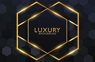 Luxury elegant background with gold lines composition and luster effect. Business presentation layout vector