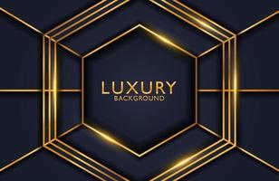 Luxury elegant background with gold lines composition and luster effect. Business presentation layout vector