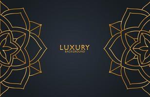 Abstract black geometric luxury background. Vector template for invitation, cover, background.