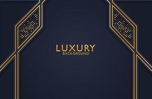 Abstract black geometric luxury background with gold dots halftone element. vector