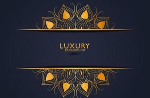 Luxury gold mandala ornate background for wedding invitation, book cover. Arabesque islamic background vector