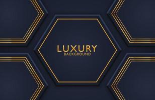 Abstract 3d luxury realistic decoration textured with golden lines pattern. 3d backdrop, invitation, cover layout template. vector