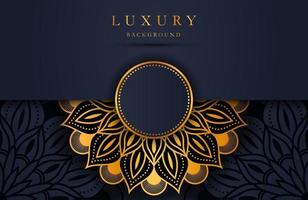 Luxury gold mandala ornate background for wedding invitation, book cover. Arabesque islamic background