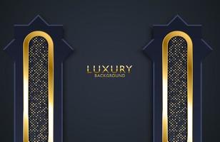 Luxury gold metal geometric background. Graphic design element for invitation, cover, background. Elegant decoration vector