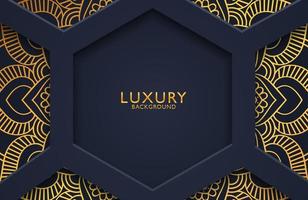 Luxury 3d background with gold mandala ornate for wedding invitation, book cover. Arabesque islamic background vector