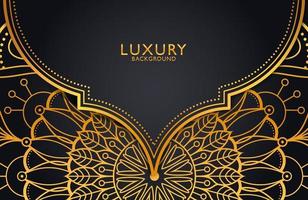 Luxury gold mandala ornate background for wedding invitation, book cover. Arabesque islamic background vector