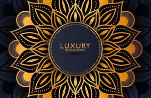 Luxury gold mandala ornate background for wedding invitation, book cover. Arabesque islamic background vector