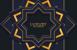 Abstract 3d luxury realistic decoration textured with golden lines pattern. 3d backdrop, invitation, cover layout template. vector