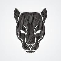 Panther Head Face vector