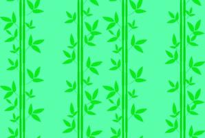 Seamless pattern with green bamboo leaves on a green background. Template for design of clothes, background, wrapping paper, fabric, wallpaper, curtains. vector
