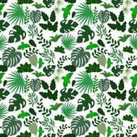 Seamless pattern from various leaves. Template for creating backgrounds, wallpapers, wrapping paper, clothes. vector